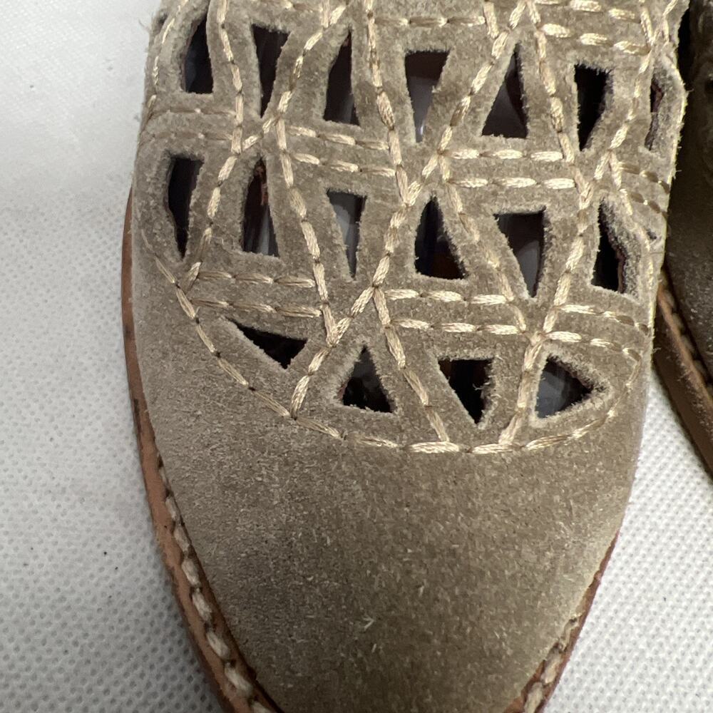 JEFFREY CAMPBELL WOMEN'S TAGGART LATTICE CUTOUT TAN ANKLE BOOTIES SIZE 7 - Picture 6 of 10